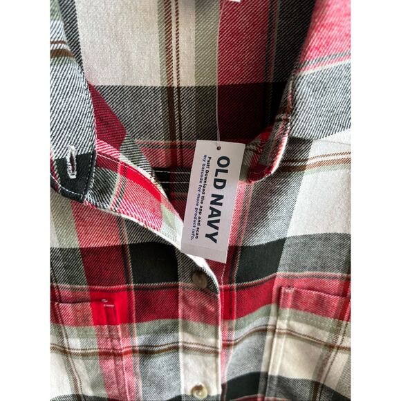 ❤️Old Navy Plaid Boyfriend Button Down Flannel Shirt 2X - Picture 3 of 6